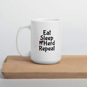 Eat, Sleep, Cattle Herd, Repeat Mugs