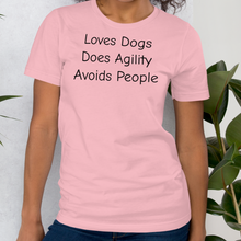 Load image into Gallery viewer, Loves Dogs, Does Agility T-Shirts - Light
