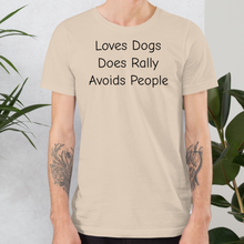 Load image into Gallery viewer, Loves Dogs, Does Rally T-Shirts - Light
