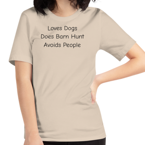 Loves Dogs, Does Barn Hunt T-Shirts - Light