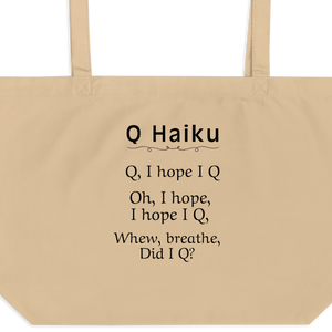 Q Haiku X-Large Tote/ Shopping Bags