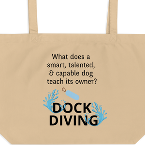 Dog Teaches Dock Diving X-Large Tote/ Shopping Bags