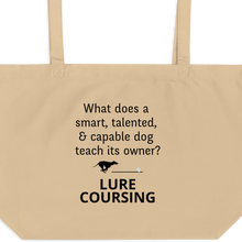 Load image into Gallery viewer, Dog Teaches Lure Coursing X-Large Tote/ Shopping Bags
