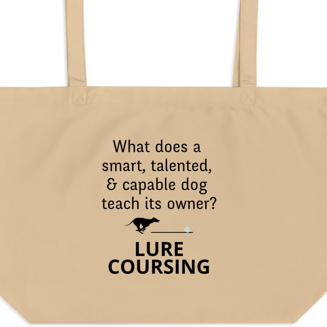 Dog Teaches Lure Coursing X-Large Tote/ Shopping Bags