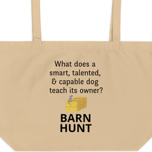 Load image into Gallery viewer, Dog Teaches Barn Hunt X-Large Tote/ Shopping Bags
