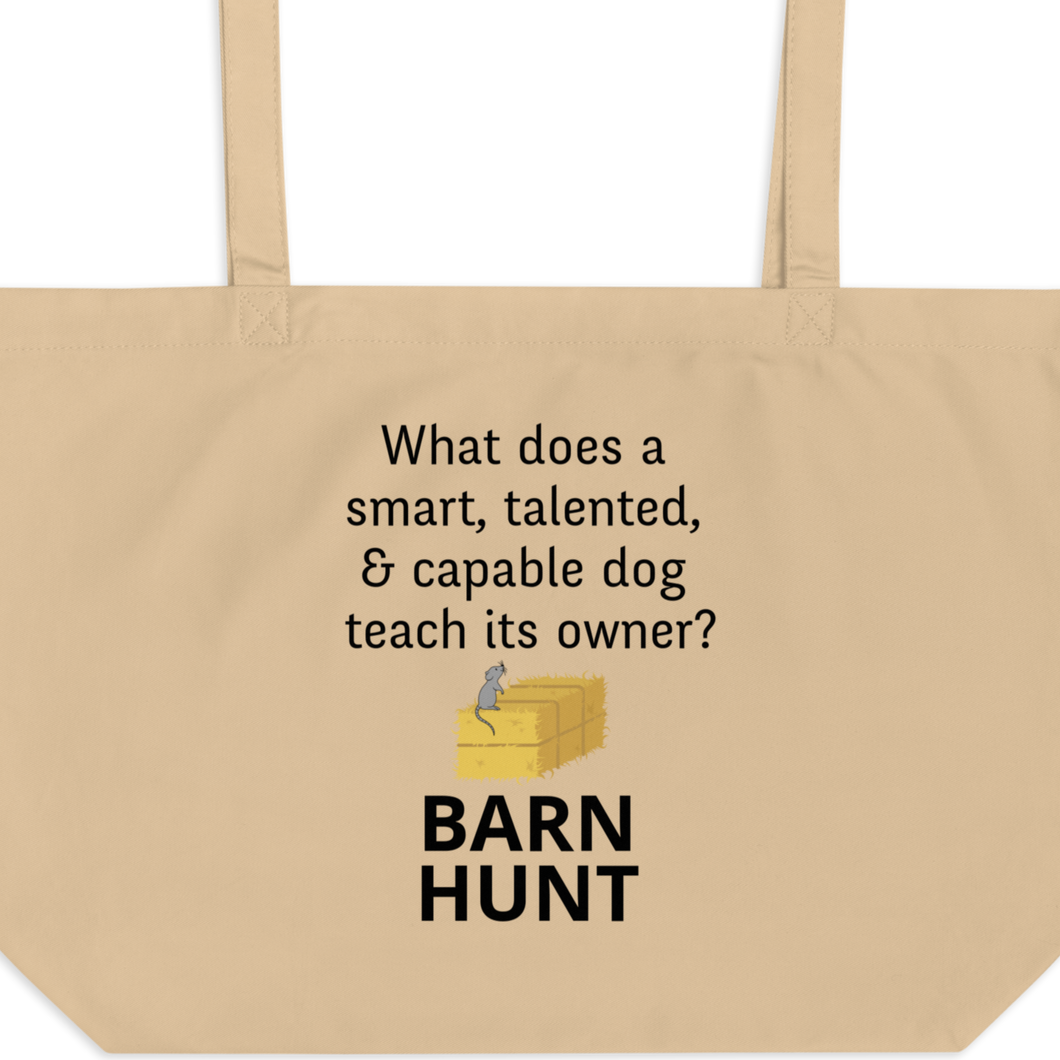 Dog Teaches Barn Hunt X-Large Tote/ Shopping Bags