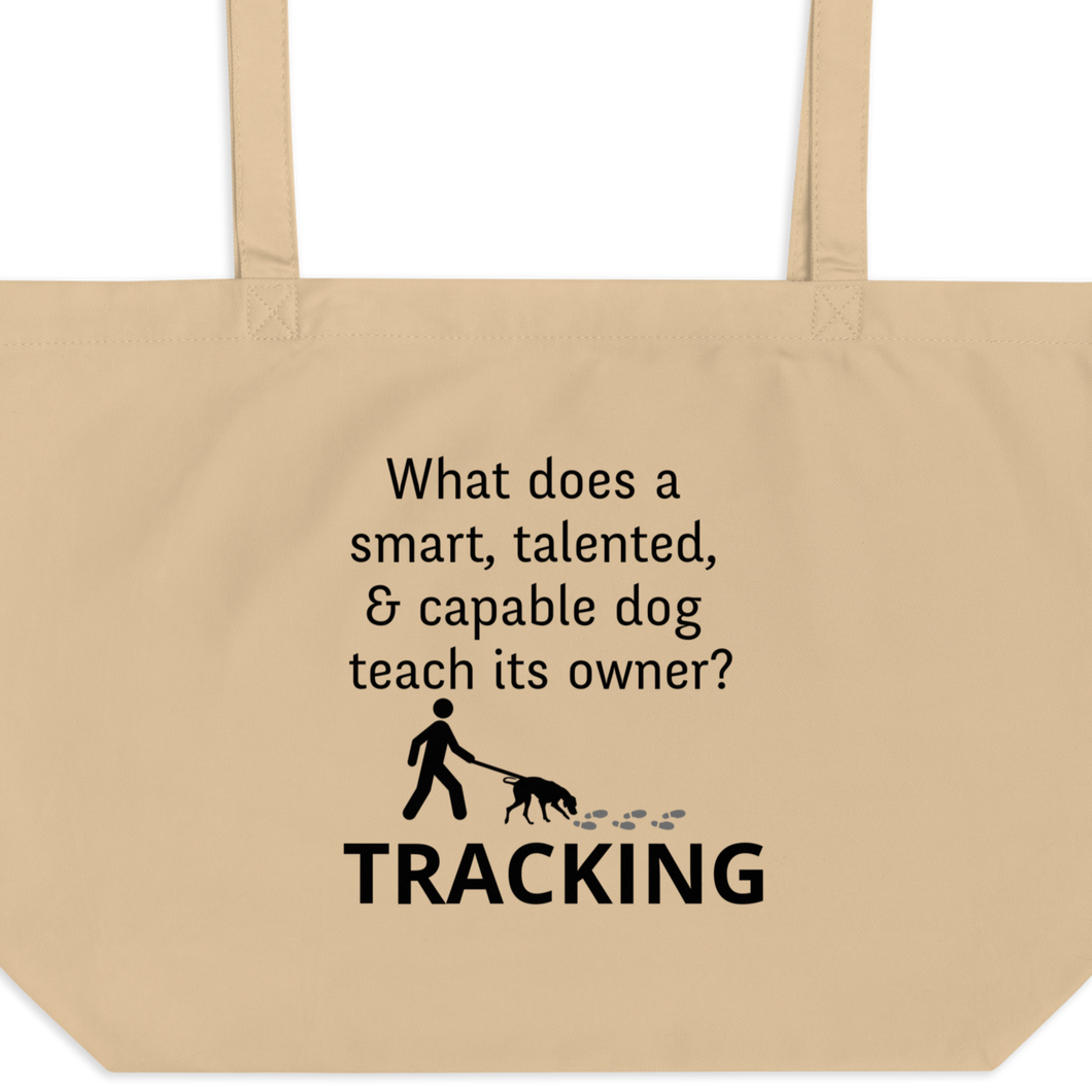 Dog Teaches Tracking X-Large Tote/ Shopping Bags