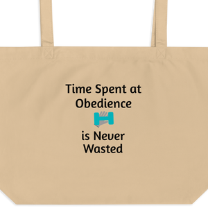 Time Spent at Obedience X-Large Tote/ Shopping Bags