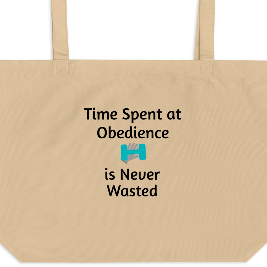 Time Spent at Obedience X-Large Tote/ Shopping Bags