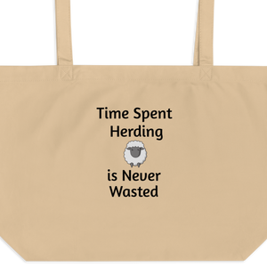 Time Spent Sheep Herding X-Large Tote/ Shopping Bags