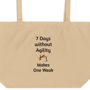 7 Days Without Agility X-Large Tote/ Shopping Bags