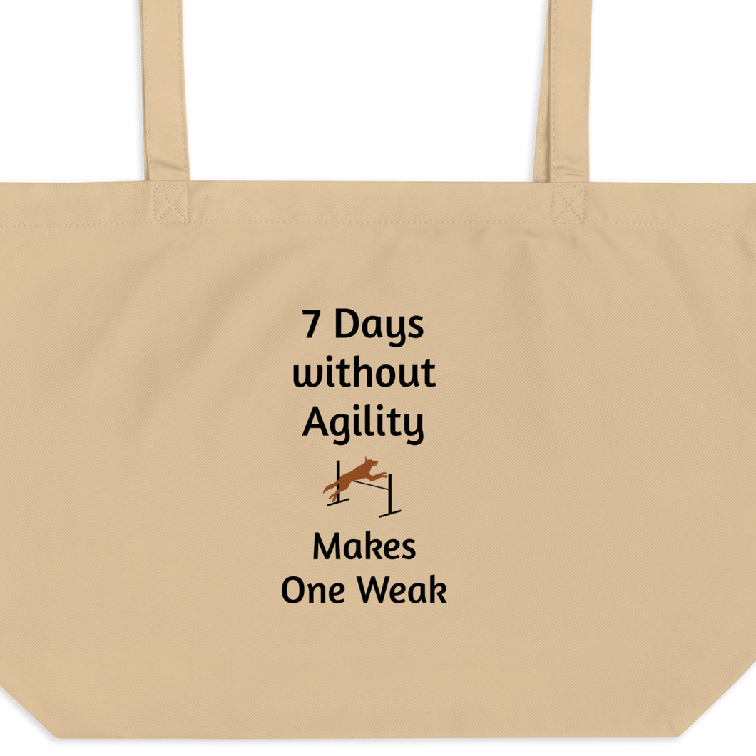 7 Days Without Agility X-Large Tote/ Shopping Bags