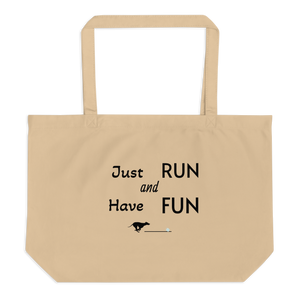 Just Run Fast CAT X-Large Tote/ Shopping Bag
