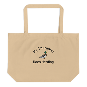 My Therapist Does Duck Herding X-Large Tote/ Shopping Bags