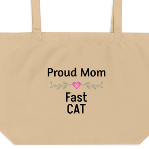 Proud Fast CAT Mom X-Large Tote/ Shopping Bags
