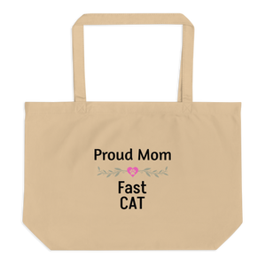 Proud Fast CAT Mom X-Large Tote/ Shopping Bags