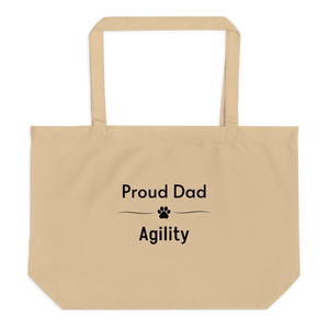 Proud Agility Dad X-Large Tote/ Shopping Bags