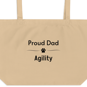 Proud Agility Dad X-Large Tote/ Shopping Bags