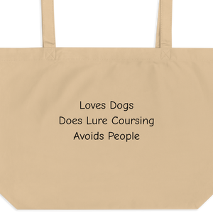 Loves Dogs, Does Lure Coursing X-Large Tote/ Shopping Bags