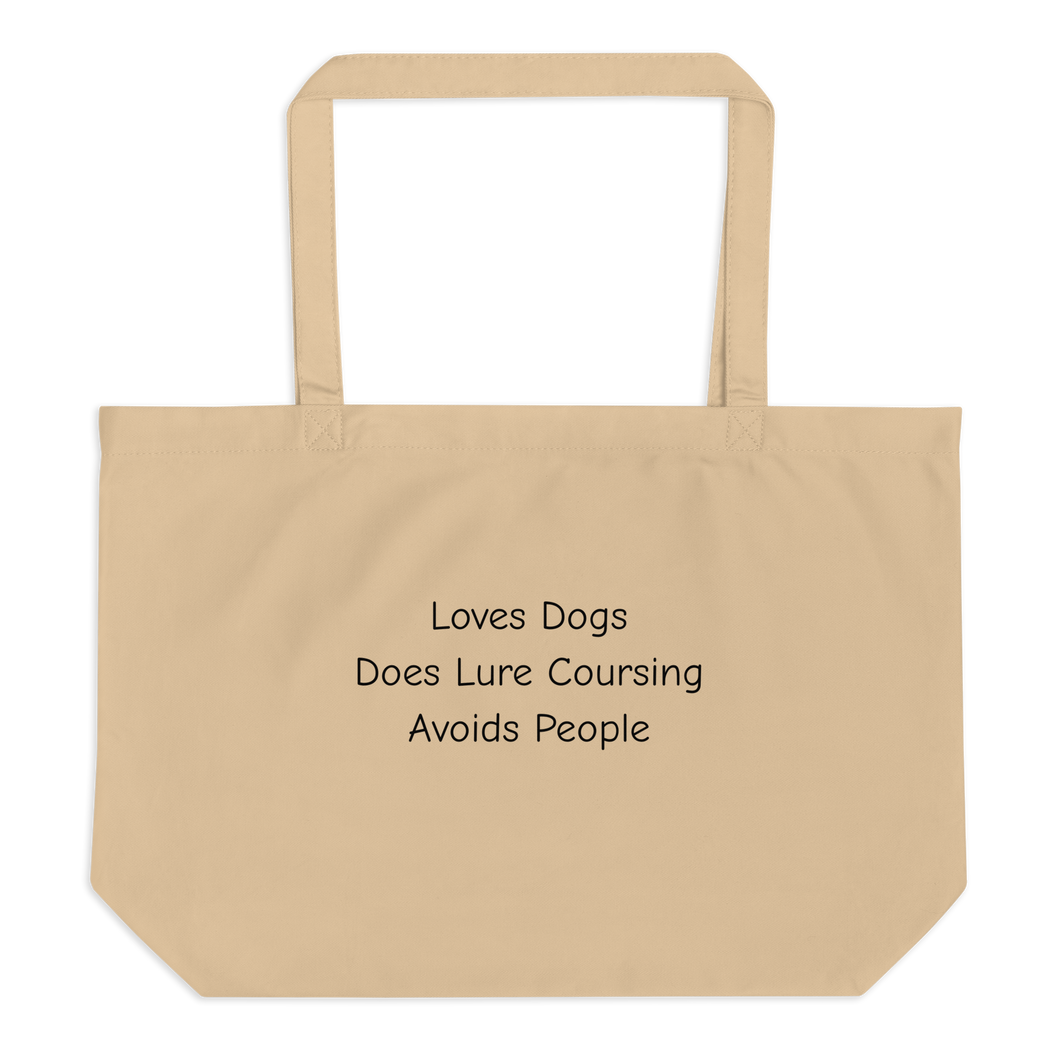 Loves Dogs, Does Lure Coursing X-Large Tote/ Shopping Bags