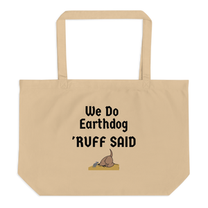 Ruff Said Earthdog X-Lage Tote/ Shopping Bags - Oyster