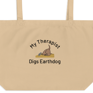 My Therapist Digs Earthdog X-Large Tote/ Shopping Bags