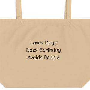 Loves Dogs, Does Earthdog X-Large Tote/ Shopping Bags