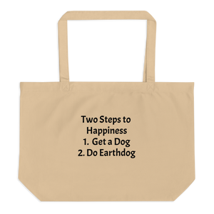 2 Steps to Happiness Earthdog X-Large Tote/ Shopping Bags