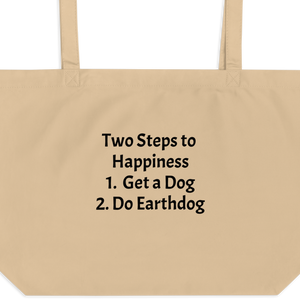 2 Steps to Happiness Earthdog X-Large Tote/ Shopping Bags