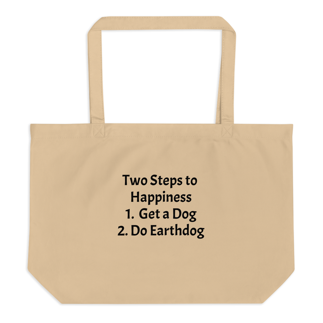 2 Steps to Happiness Earthdog X-Large Tote/ Shopping Bags