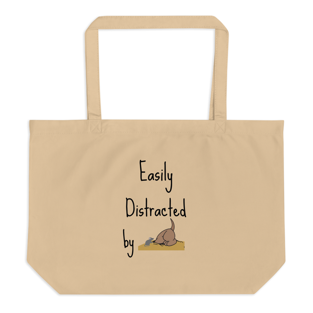 Easily Distracted by Earthdog X-Large Tote/ Shopping Bags