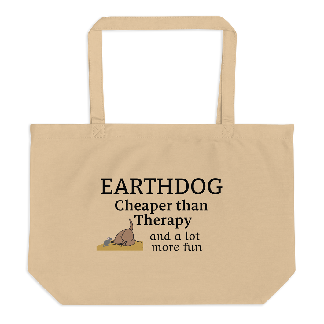 Earthdog Cheaper Than Therapy X-Large Tote/ Shopping Bags