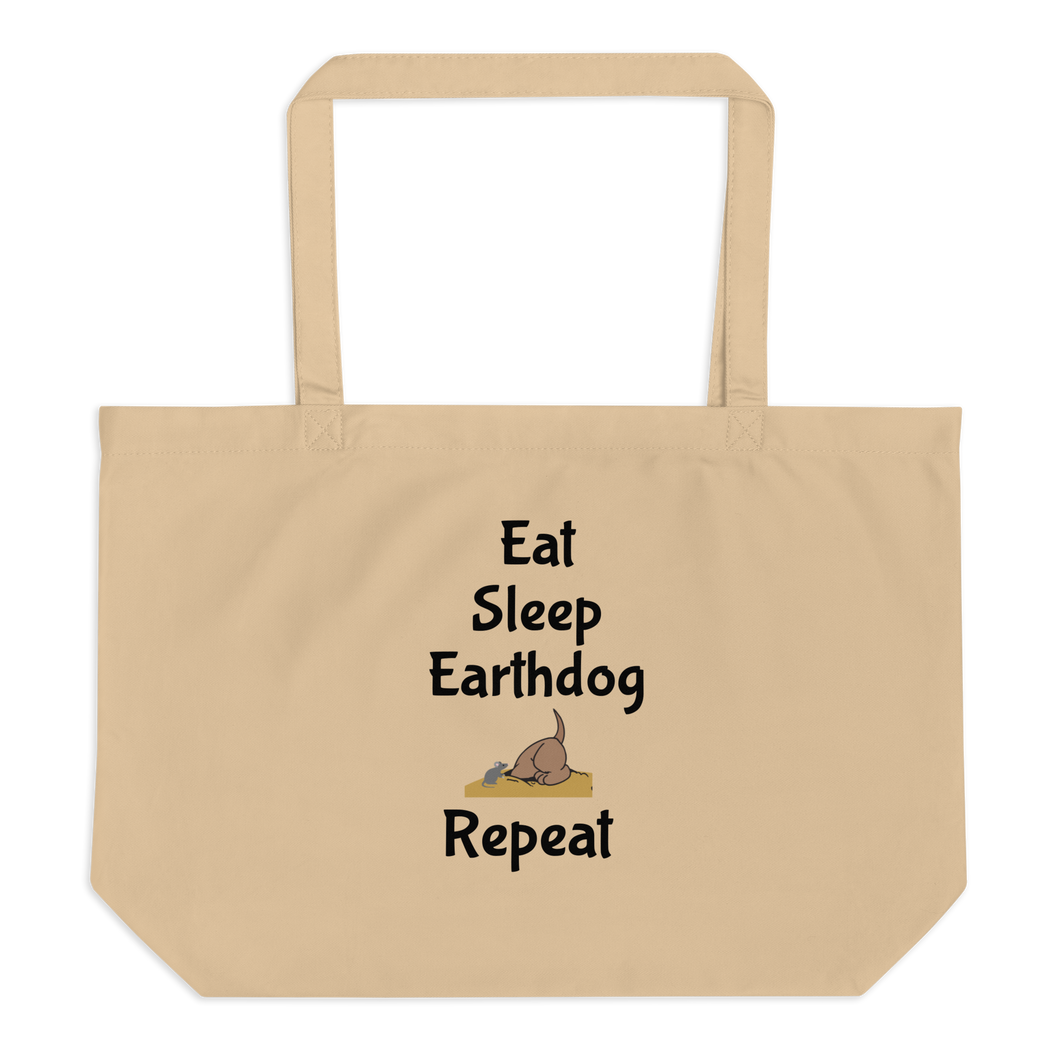 Eat, Sleep, Earthdog, Repeat X-Large Tote/ Shopping Bags