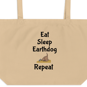 Eat, Sleep, Earthdog, Repeat X-Large Tote/ Shopping Bags