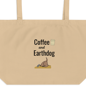 Coffee and Earthdog X-Large Tote/ Shopping Bags