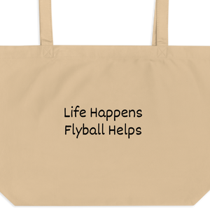 Life Happens, Flyball Helps X-Large Tote/ Shopping Bags