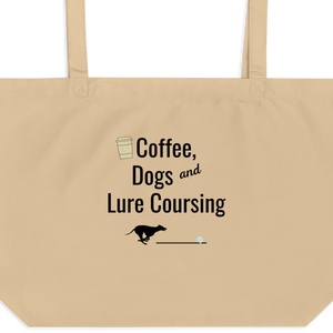 Coffee, Dogs, & Lure Coursing X-Large Tote/ Shopping Bags