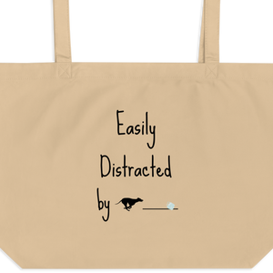 Easily Distracted by Lure Coursing X-Large Tote/ Shopping Bags