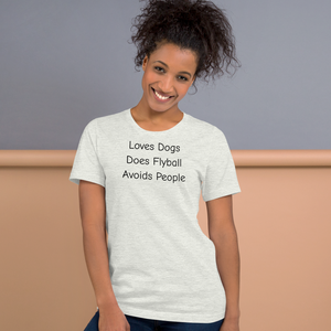 Loves Dogs, Does Flyball T-Shirts - Light