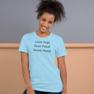 Loves Dogs, Does Flyball T-Shirts - Light