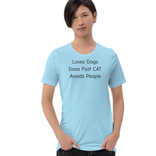 Load image into Gallery viewer, Loves Dogs Does Fast CAT T-Shirts - Light
