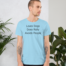 Load image into Gallery viewer, Loves Dogs, Does Rally T-Shirts - Light
