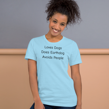 Load image into Gallery viewer, Loves Dogs, Does Earthdog T-Shirts - Light
