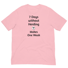 Load image into Gallery viewer, 7 Days Without Sheep Herding T-Shirts - Light
