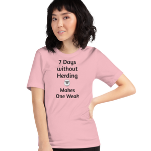 7 Days Without Sheep Herding T-Shirts - Light