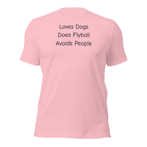 Loves Dogs, Does Flyball T-Shirts - Light