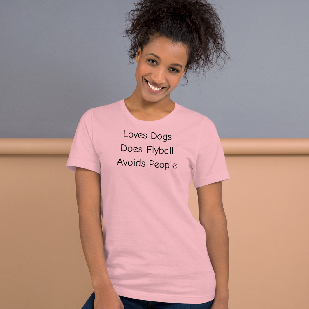 Loves Dogs, Does Flyball T-Shirts - Light