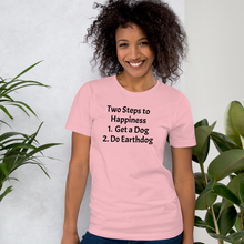 Load image into Gallery viewer, 2 Steps to Happiness Earthdog T-Shirts - Light
