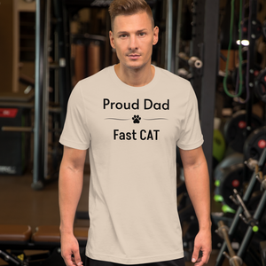 Proud Fast CAT Dad T-Shirts - Light