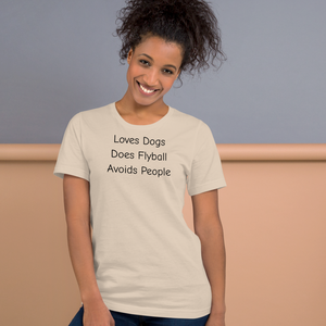 Loves Dogs, Does Flyball T-Shirts - Light